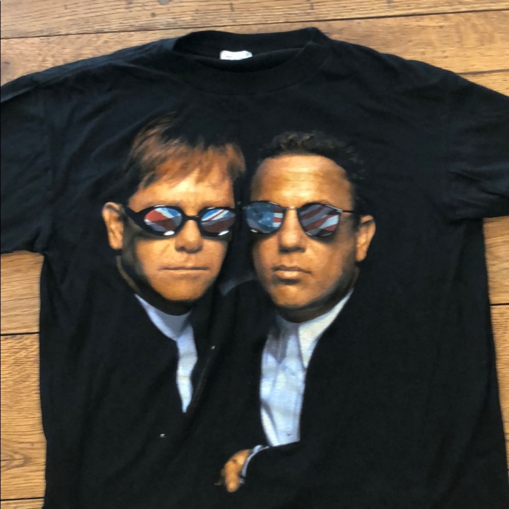 Vintage elton John tour band tee